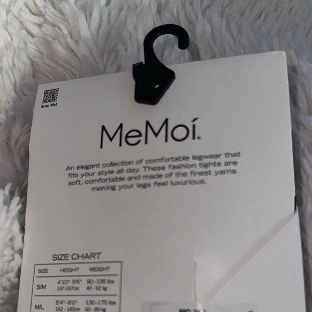 NWT MeMoi Black Fashion Tights Size M/L